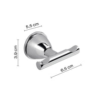 Appendiabiti a doppio gancio Gedy in acciaio cromato | Genziana