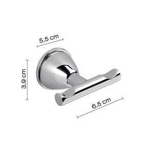 Appendiabiti a doppio gancio Gedy in acciaio cromato | Genziana