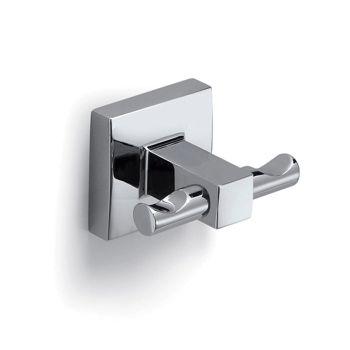 Appendiabiti a doppio gancio Gedy in acciaio cromato | Olimpo