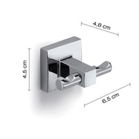 Appendiabiti a doppio gancio Gedy in acciaio cromato | Olimpo