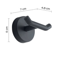 Appendiabiti a doppio gancio Gedy in acciaio nero opaco | Eros