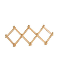 Appendiabiti Appendipanni Da Parete Legno 10 Posti A Fisarmonica Estensibile         