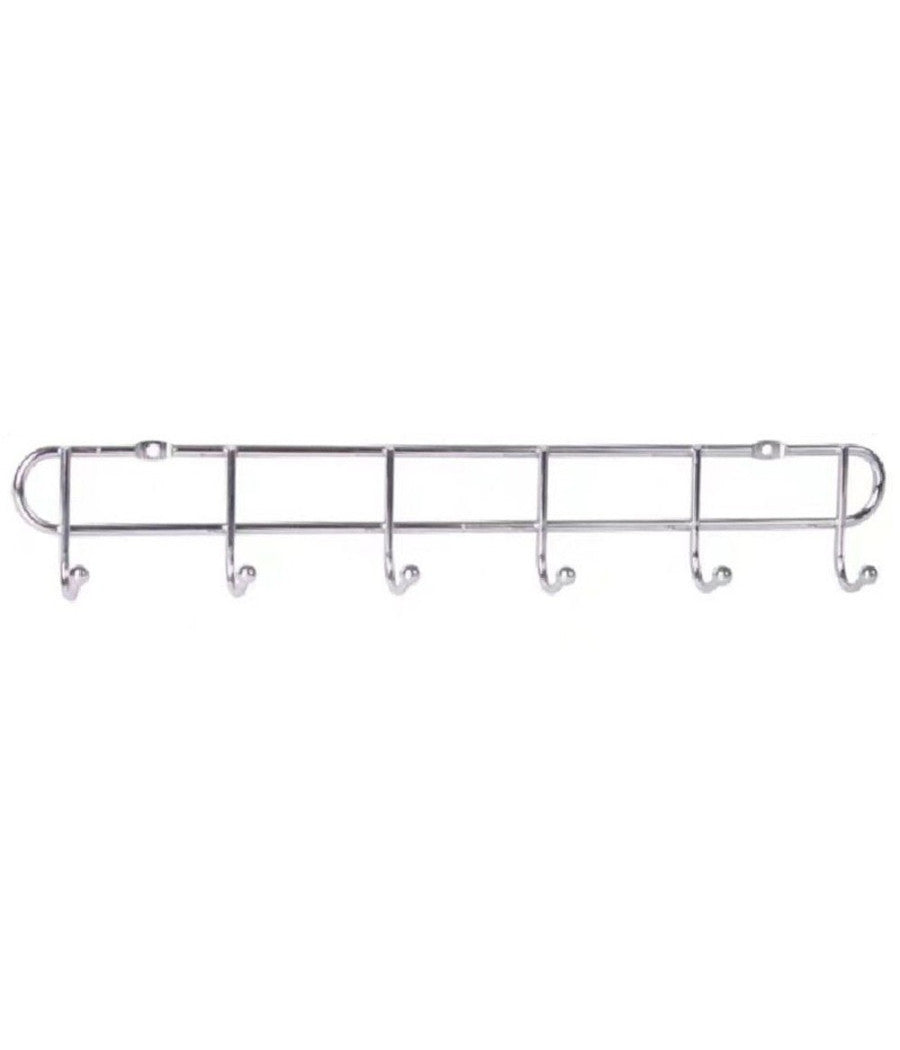 Appendiabiti Attaccapanni Vestiti A Parete Muro A 6 Posti Ganci 34x3,5cm 58024         