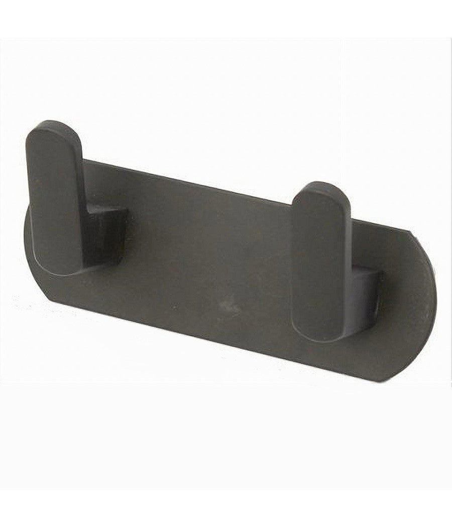 Appendiabiti Con 2 Ganci Appendino Portasciugamano Bagno Casa Cucina Nero 59736         