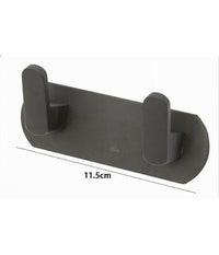 Appendiabiti Con 2 Ganci Appendino Portasciugamano Bagno Casa Cucina Nero 59736         