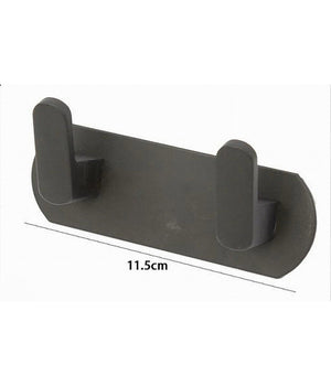 Appendiabiti Con 2 Ganci Appendino Portasciugamano Bagno Casa Cucina Nero 59736         
