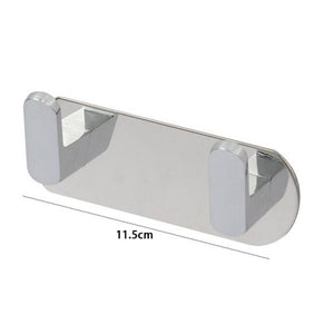 Trade Shop - Appendiabiti Con 2 Ganci Appendino Portasciugamano Bagno Casa Cucina Cromato 59731         