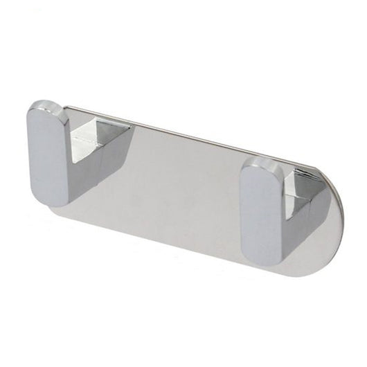 Trade Shop - Appendiabiti Con 2 Ganci Appendino Portasciugamano Bagno Casa Cucina Cromato 59731         