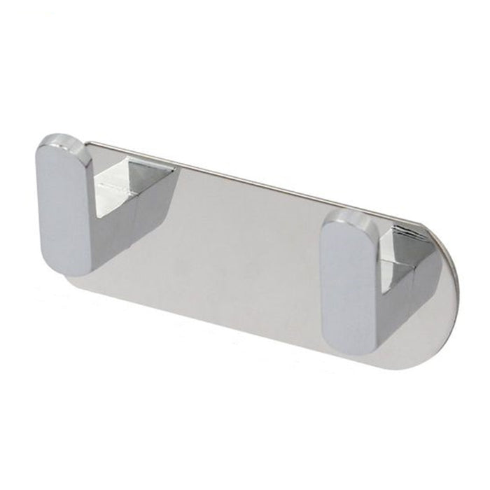 Trade Shop - Appendiabiti Con 2 Ganci Appendino Portasciugamano Bagno Casa Cucina Cromato 59731         