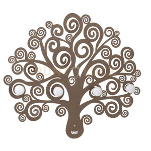 appendiabiti da parete decorativo albero della vita Bronzo in Ferro e legno per i pomelli 70x60cmh