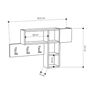 Appendiabiti da parete Game colore antracite