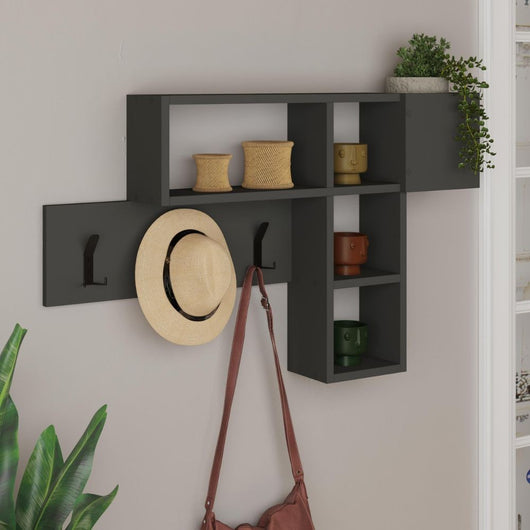 Appendiabiti da parete Game colore antracite