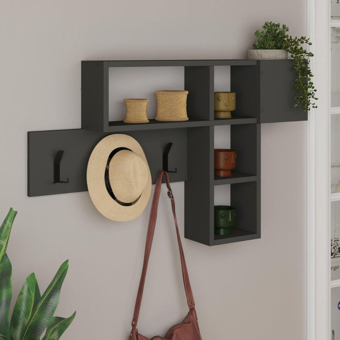 Appendiabiti da parete Game colore antracite