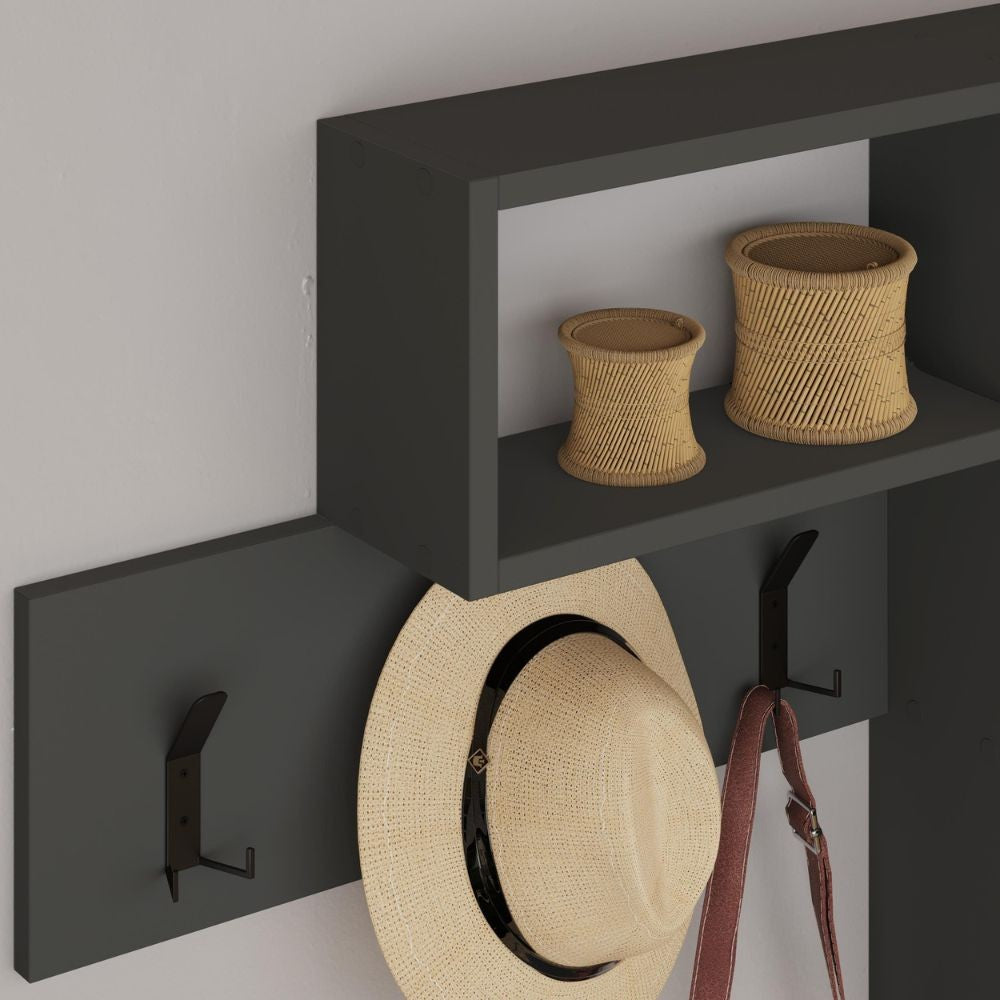 Appendiabiti da parete Game colore antracite