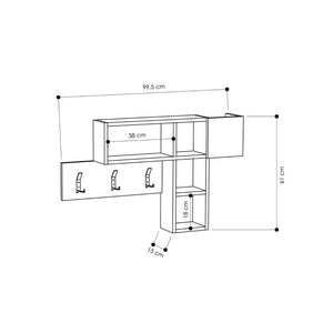 Appendiabiti da parete Game colore bianco