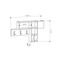 Appendiabiti da parete Game colore bianco