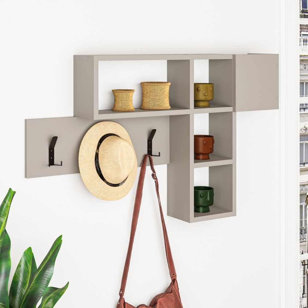 Appendiabiti da parete Game colore cashmere