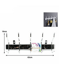 Appendiabiti Da Parete Metallo 10 Posti Ganci Appendini Muro Giacche 21553         