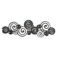 appendiabiti da parete particolare orfeo Nero in Ferro 75x25cmh