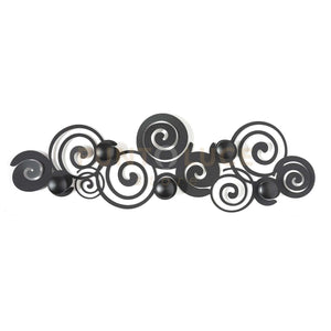 appendiabiti da parete particolare orfeo Nero in Ferro 75x25cmh