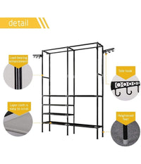 Appendiabiti Da Pavimento Armadio Interni Stendino Girevole Gancio 180x36x170 Cm         
