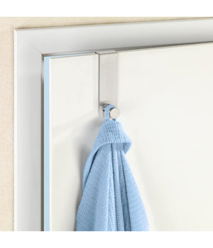 Appendiabiti Da Porta Con 1 Gancio 4x11.5cm Silver Per Asciugamani Vestiti 87782         