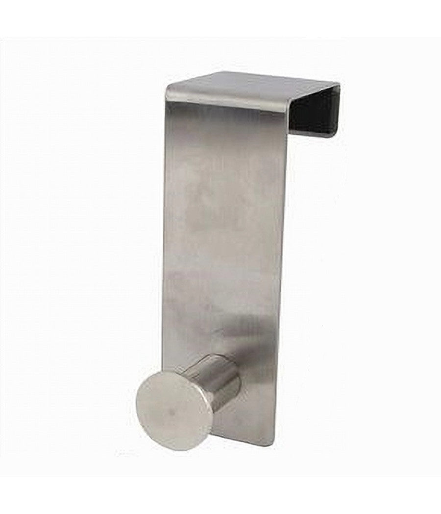 Appendiabiti Da Porta Con 1 Gancio 4x11.5cm Silver Per Asciugamani Vestiti 87782         
