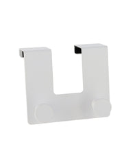 Appendiabiti Da Porta Con 2 Ganci 12.5x11.5 Cm Bianco Asciugamani Vestiti 87779         