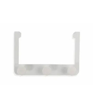 Appendiabiti Da Porta Con 3 Ganci 19.5x11.5 Cm Bianco Asciugamani Vestiti 87780         