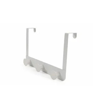 Appendiabiti Da Porta Con 3 Ganci 19.5x11.5 Cm Bianco Asciugamani Vestiti 87780         