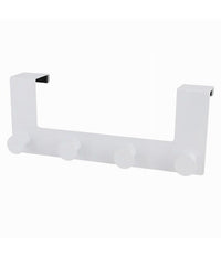 Appendiabiti Da Porta Con 4 Ganci 27x11.5cm Bianco Per Asciugamani Vestiti 87781         