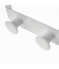 Appendiabiti Da Porta Con 4 Ganci 27x11.5cm Bianco Per Asciugamani Vestiti 87781         