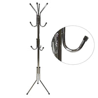 Trade Shop - Appendiabiti Da Terra 170 Cm Attaccapanni 11 Ganci Cromato Piantana Appendi Abiti -