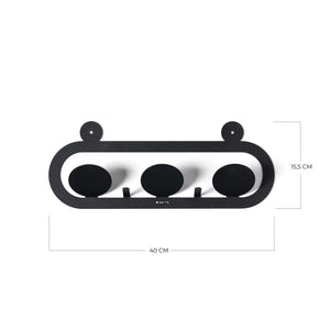 appendiabiti di design frog Nero in Ferro 40x15,5h cm