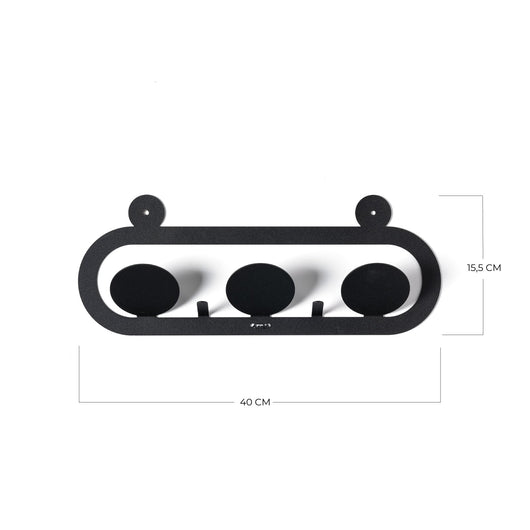 appendiabiti di design frog Nero in Ferro 40x15,5h cm