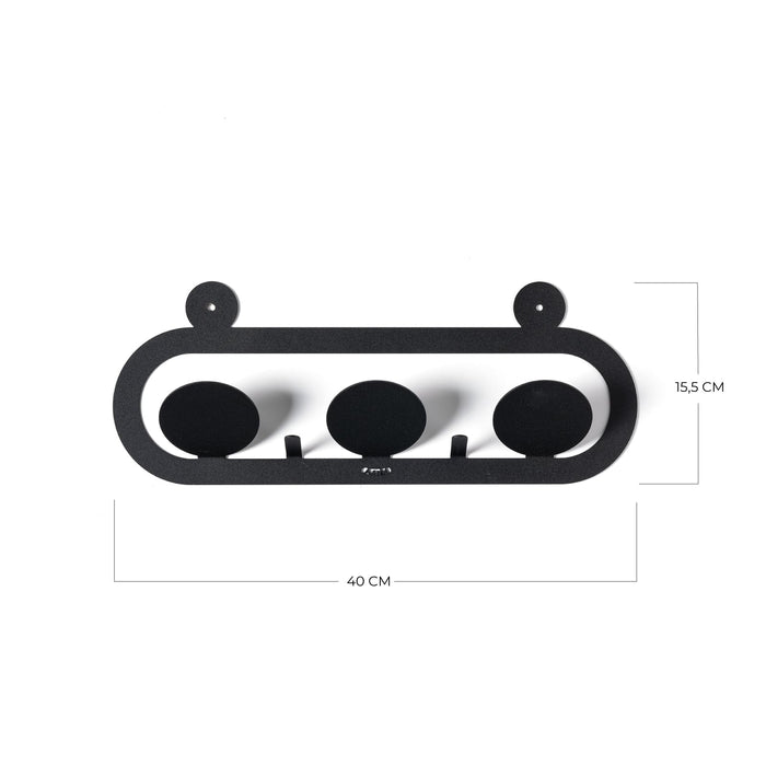 appendiabiti di design frog Nero in Ferro 40x15,5h cm