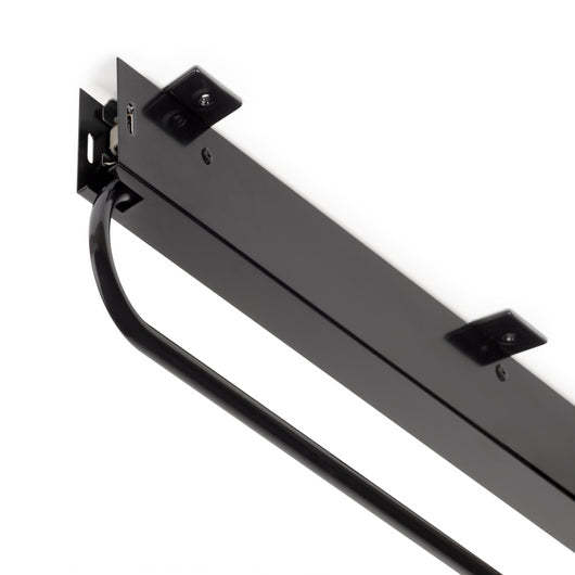 Appendiabiti estraibile per armadi a grande profondità Self, 800, Verniciato nero, Acciaio e Tecnoplastica.