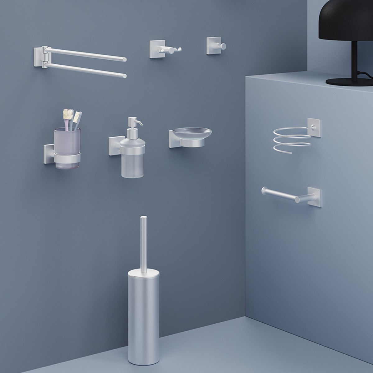 Appendiabiti con doppio gancio acciaio spazzolato fuji gedy