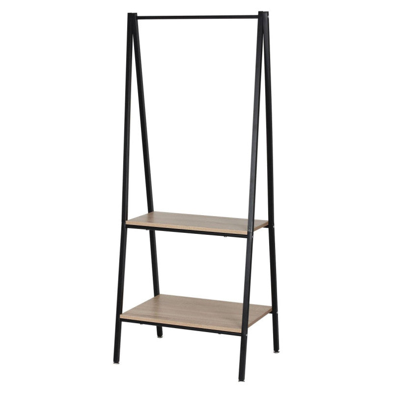 Appendiabiti Hamilton 2 Ripiani In Metallo+legno Truciolato Naturale