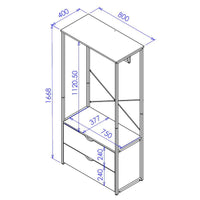 Appendiabiti Hamilton Con 2 Cassetti Dimensione 80x40x166 8 Cm
