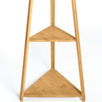 IDMarket - Appendiabiti in bambù con ripiani angolari LANA