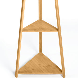 IDMarket - Appendiabiti in bambù con ripiani angolari LANA