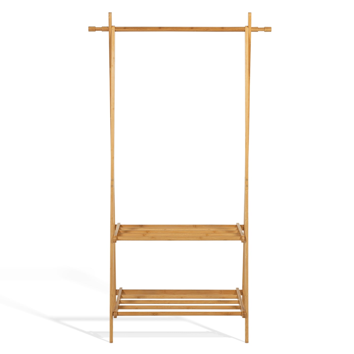 IDMarket - Appendiabiti in bambù RITA 2 ripiani