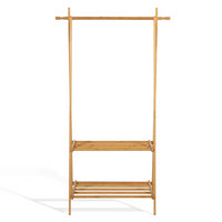 IDMarket - Appendiabiti in bambù RITA 2 ripiani