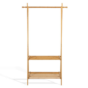 IDMarket - Appendiabiti in bambù RITA 2 ripiani
