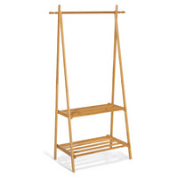 IDMarket - Appendiabiti in bambù RITA 2 ripiani