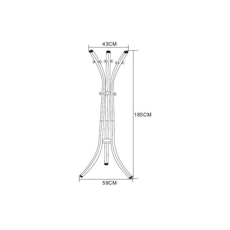 Appendiabiti Reed In Metallo Grigio Scuro Dimensione 40x59x184cm