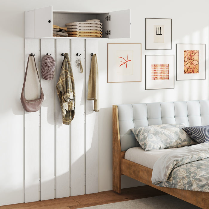 Appendiabiti da parete per ingresso da parete per corridoio, Appendiabiti da parete appendiabiti da parete Bianco-Appendiabiti
