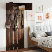 Appendiabiti da parete per ingresso da parete per corridoio, Appendiabiti da parete appendiabiti da parete Marrone-Appendiabiti