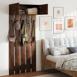 Appendiabiti da parete per ingresso da parete per corridoio, Appendiabiti da parete appendiabiti da parete Marrone-Appendiabiti